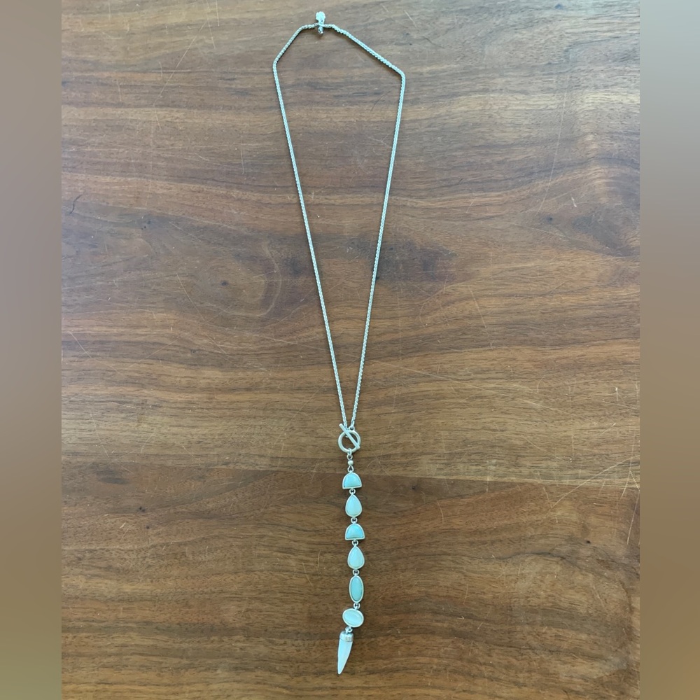 Lucky Brand toggle stone necklace